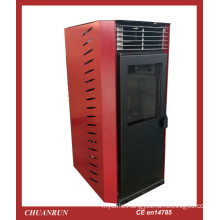 Home Heater Pellet Stove Red with Black